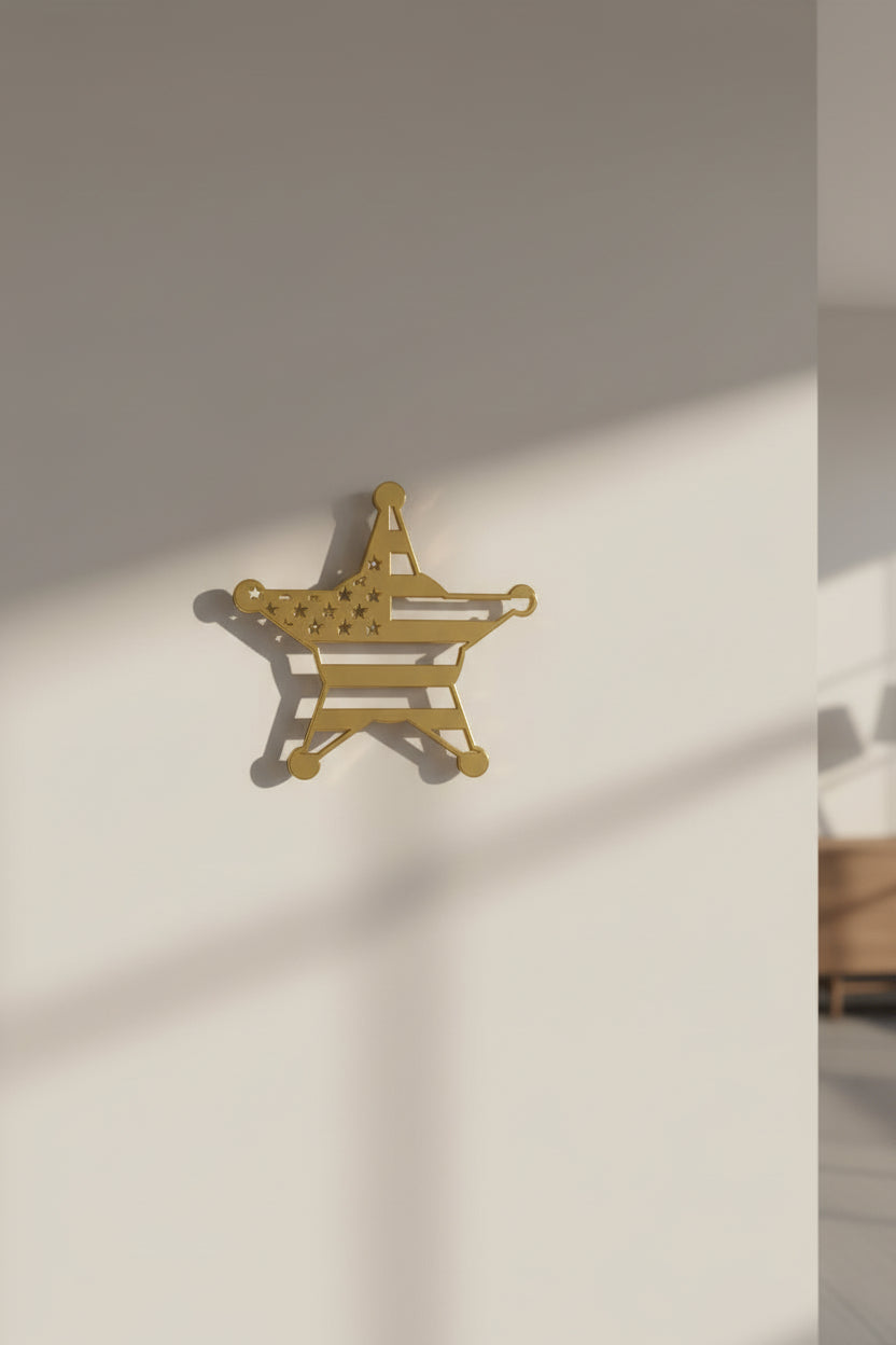 American Flag Sheriff Star - SRT Metalworks