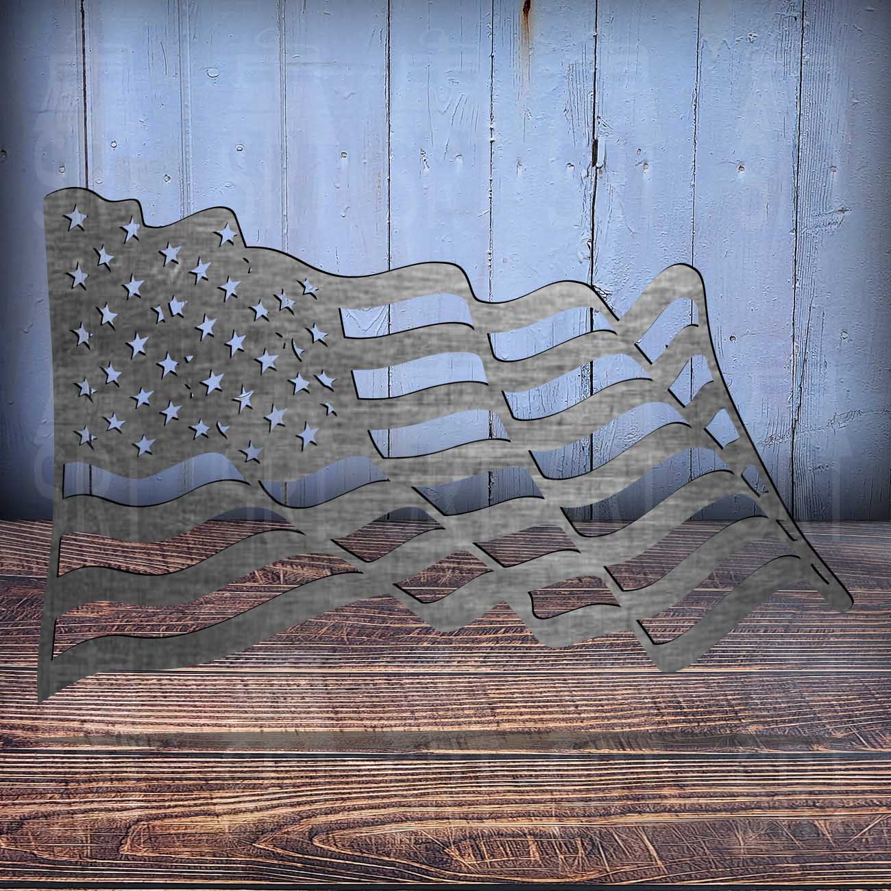 American Flag Waving - SRT Metalworks
