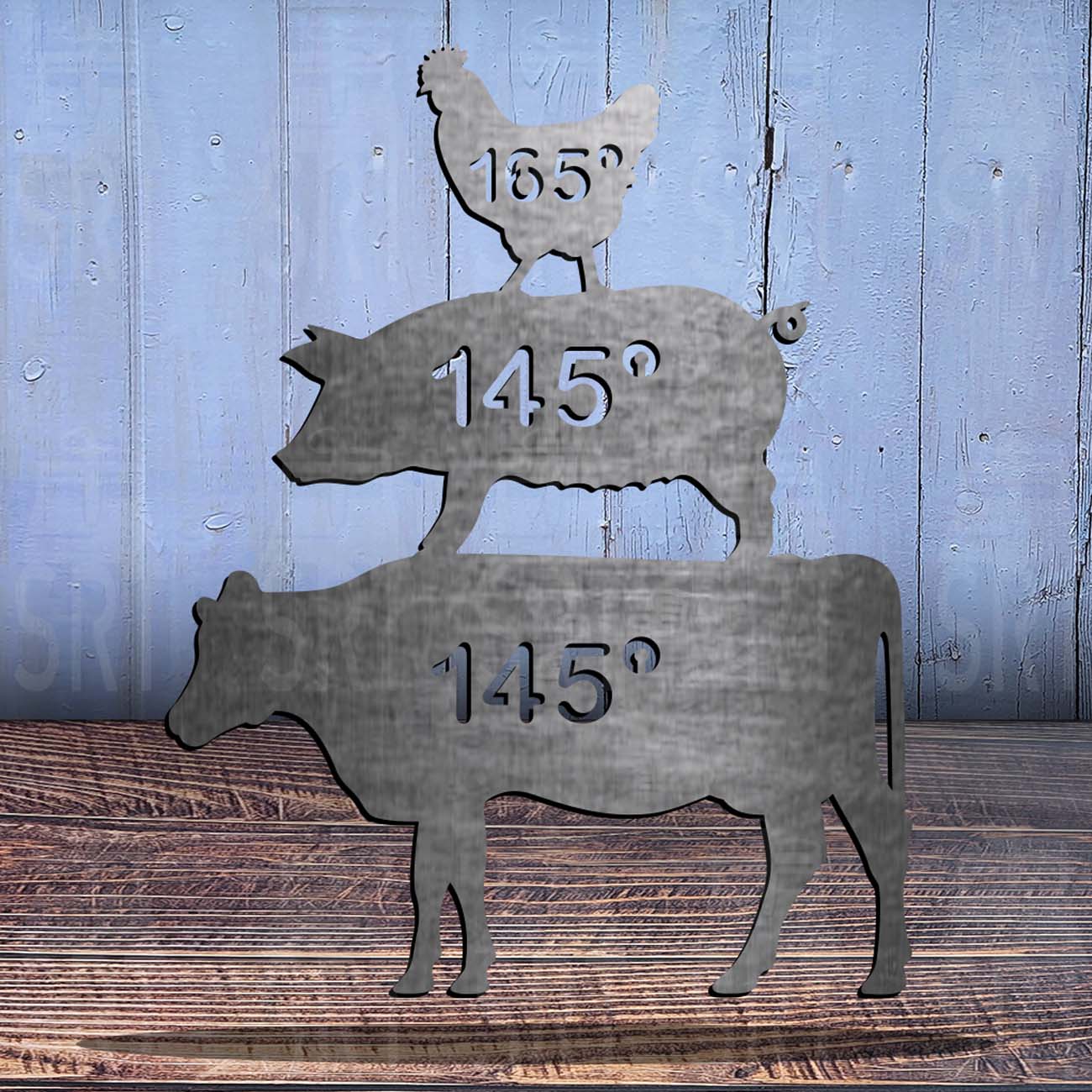 Cow Pig Chicken Cooking Temps - SRT Metalworks