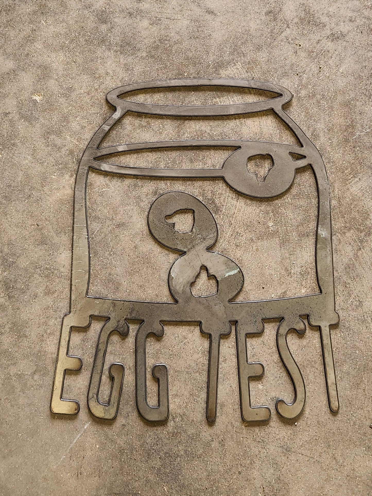 Fresh Egg Test Kitchen Metal Wall Art 12x15, 14 - Gauge Steel, Painted & Sealed - SRT Metalworks