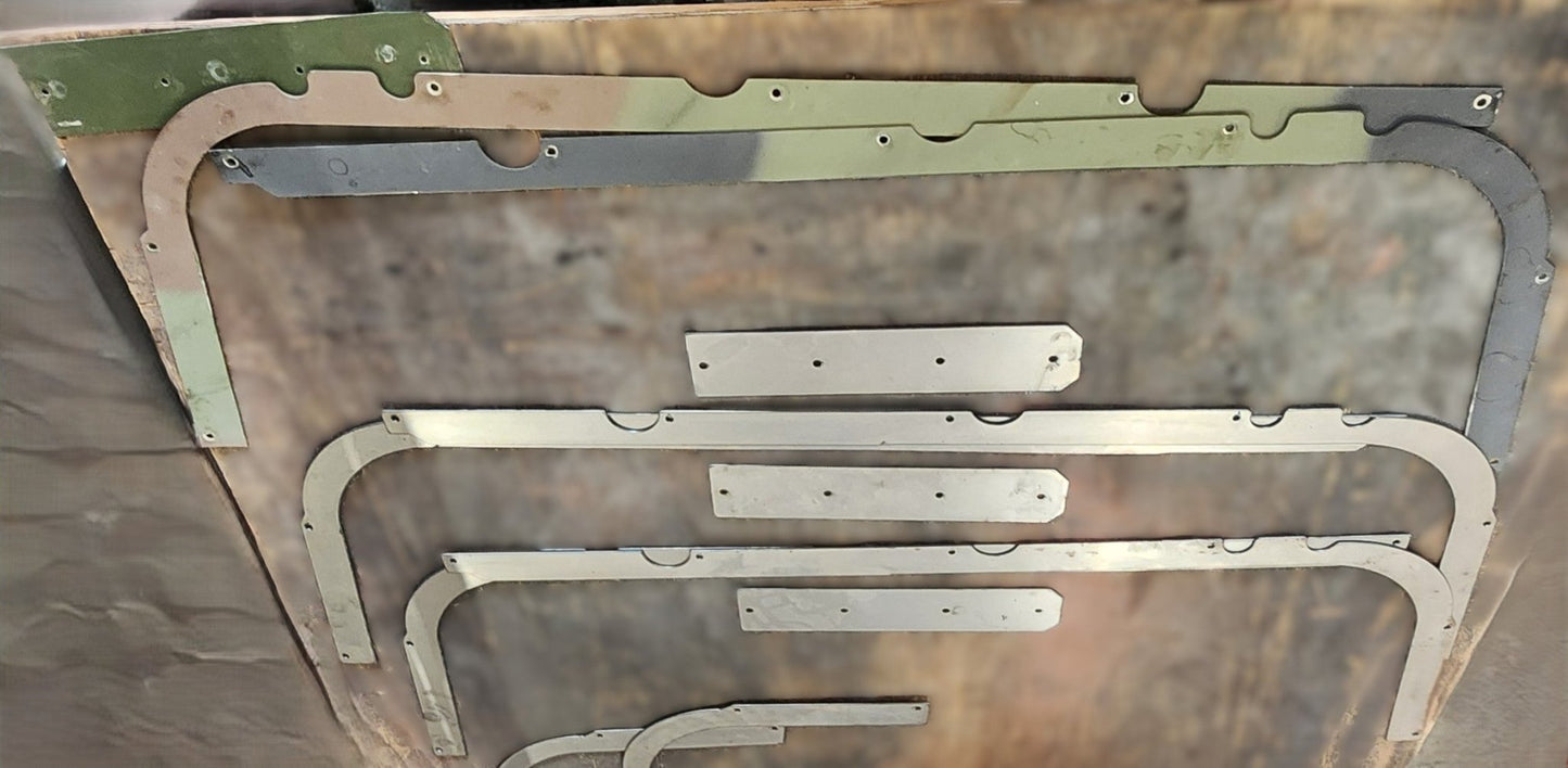 Humvee Windshield Retainer 3 - Piece Set, 14 - Gauge Steel, Painted & Sealed - SRT Metalworks