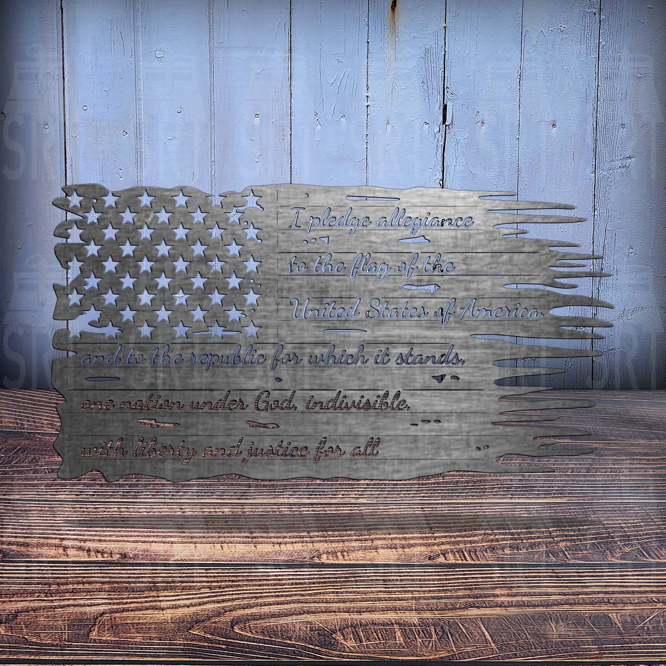 Pledge of Allegiance Flag - SRT Metalworks