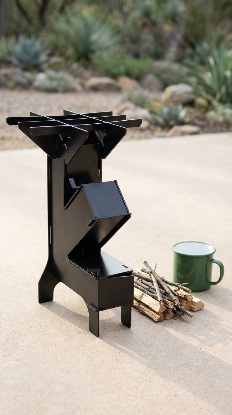 Portable Rocket Stove - Modular Steel Camping Stove | SRT Metalworks
