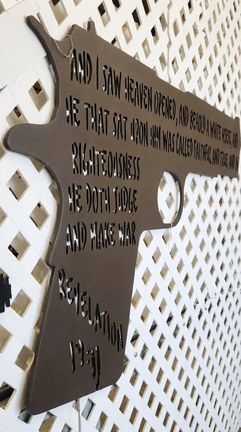 1911 Pistol – Hand - Painted 14 - Gauge Steel Wall Art - SRT Metalworks