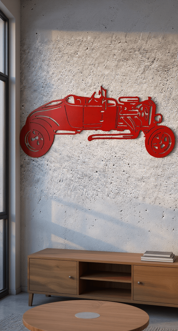 1927 Ford Bucket - T Metal Wall Art, 14 - Gauge Steel - SRT Metalworks