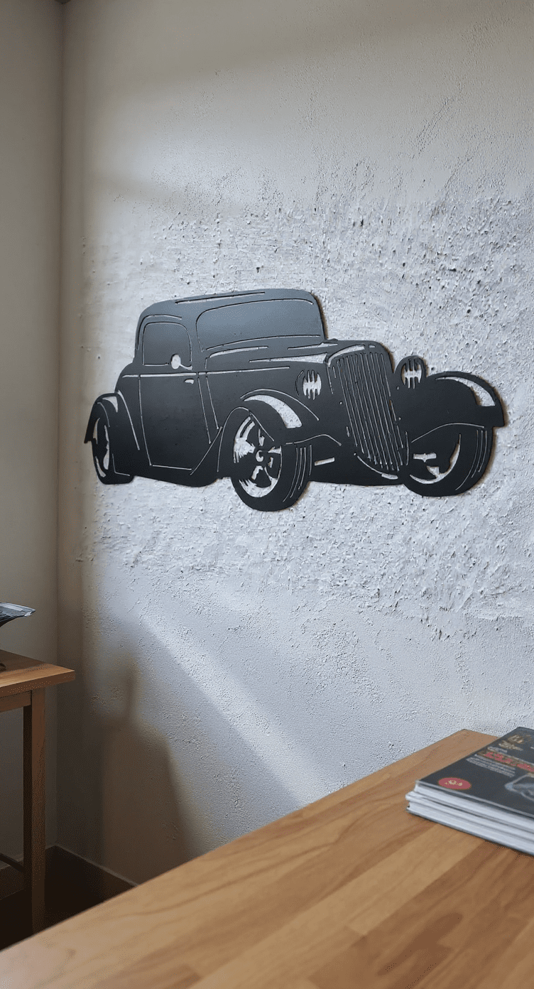 1933 Ford Coupe Metal Wall Art, 14 - Gauge Steel - SRT Metalworks