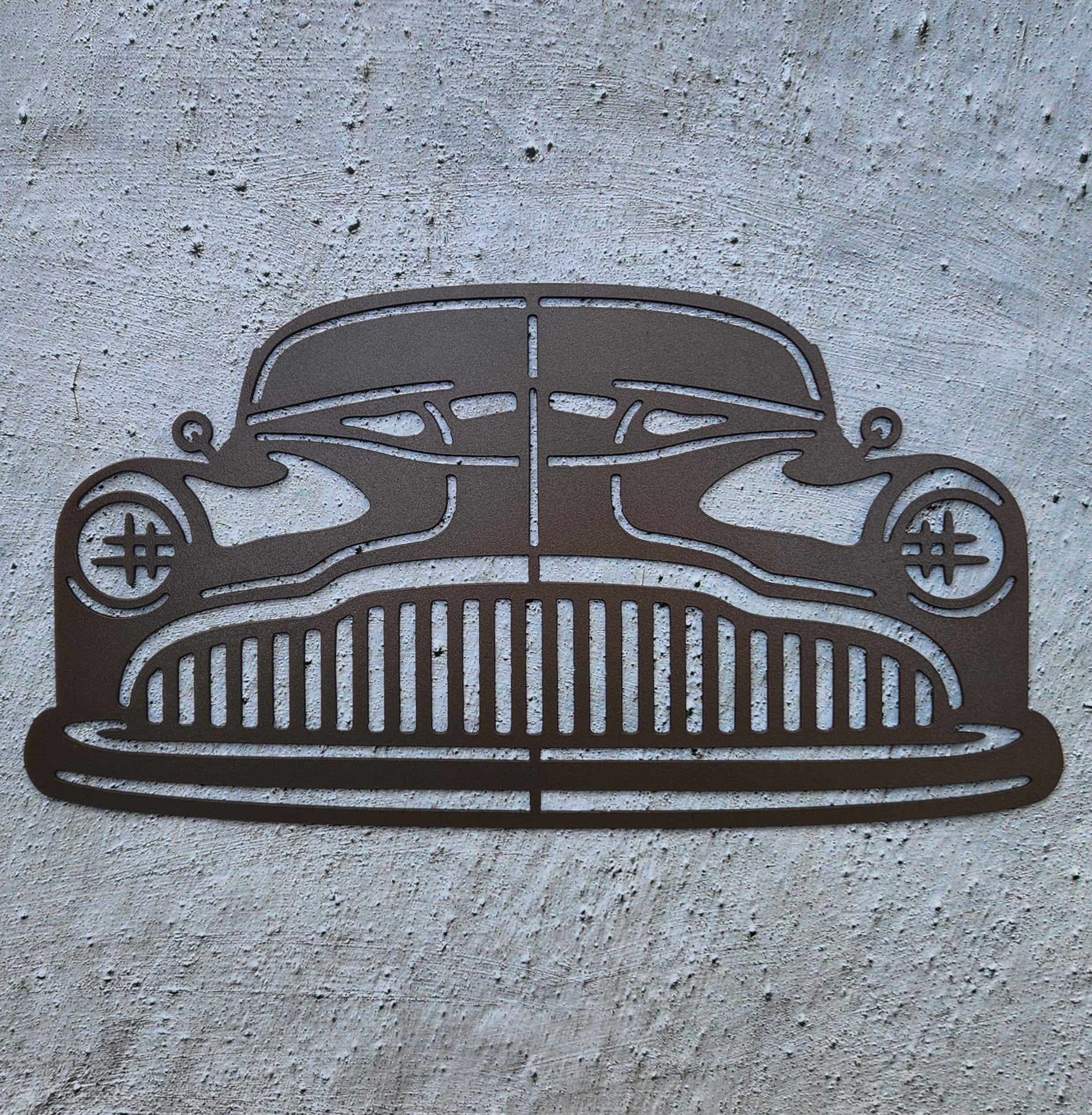 1949 Buick Coupe Front View Metal Art, 14 - Gauge Steel - SRT Metalworks