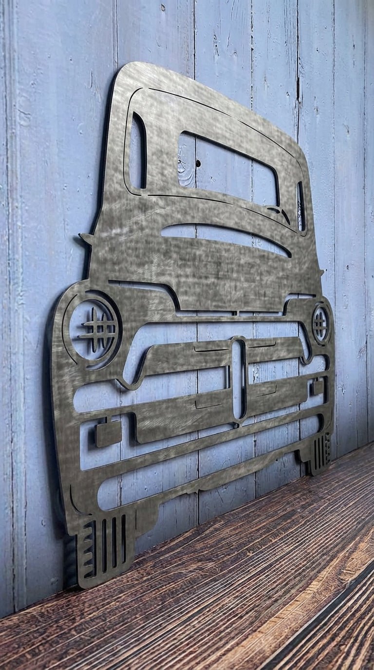 1954 Chevy 3104 Truck Front – Hand - Painted 14 - Gauge Steel Wall Art - SRT Metalworks