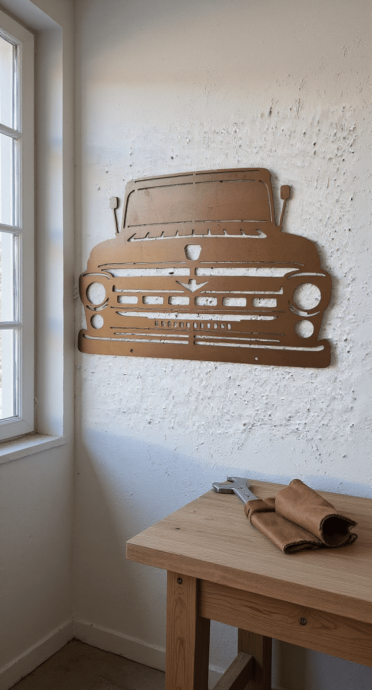 1957 Ford F100 Front View Truck Metal Wall Art, 14 - Gauge Steel - SRT Metalworks