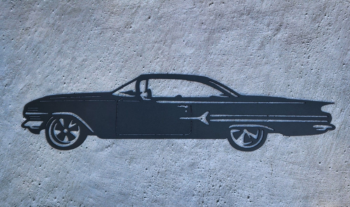 1960 Chevy Impala Side View Metal Art, 14 - Gauge Steel - SRT Metalworks