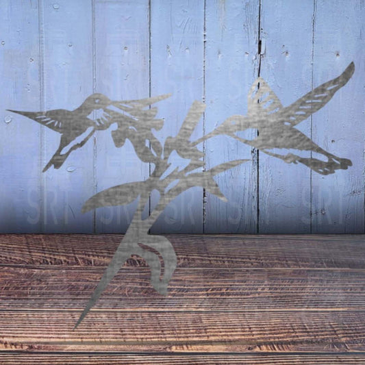 2 Humming Birds Tree Spike - SRT Metalworks