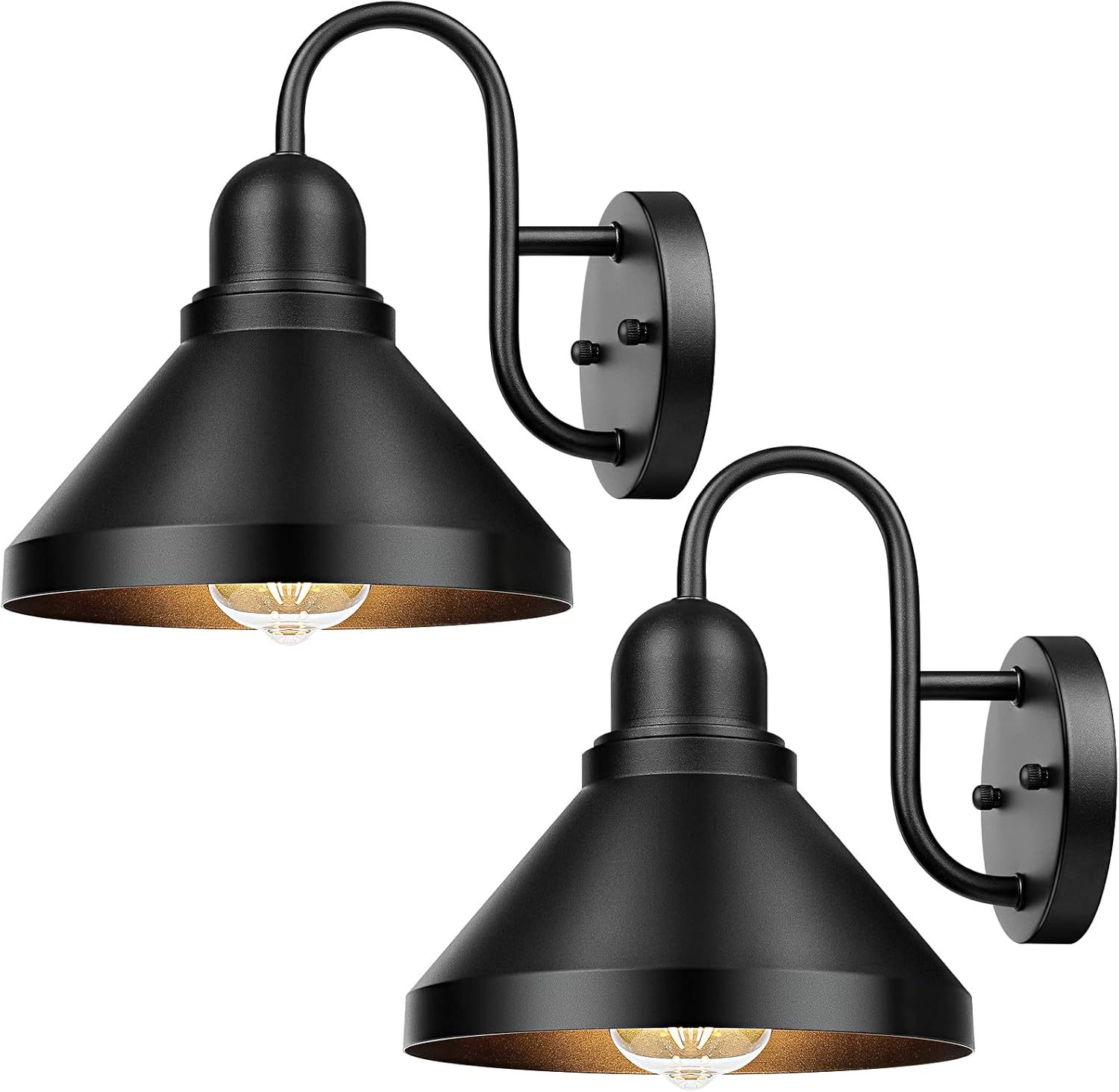 2 - Pack Gooseneck Barn Lights for Signs, Shops, and Garages - SRT Metalworks