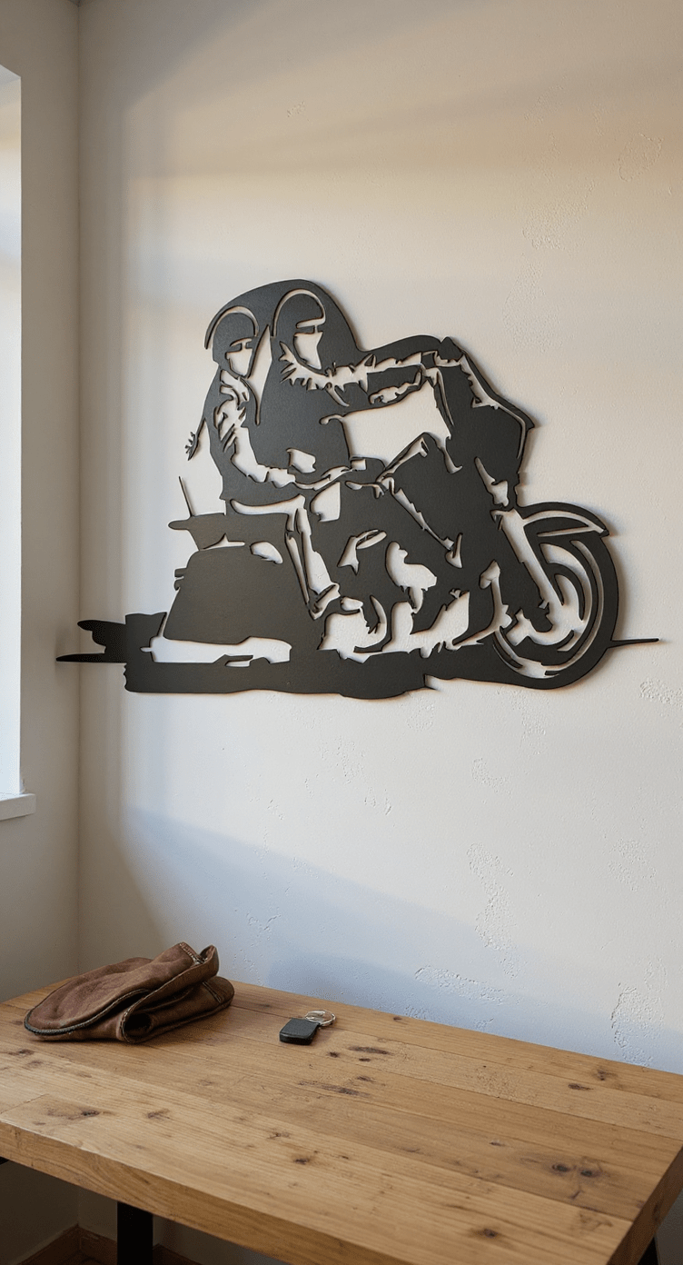 2 - Up on Harley Wall Art Metal Sign 28x15, 14 - Gauge Steel - SRT Metalworks