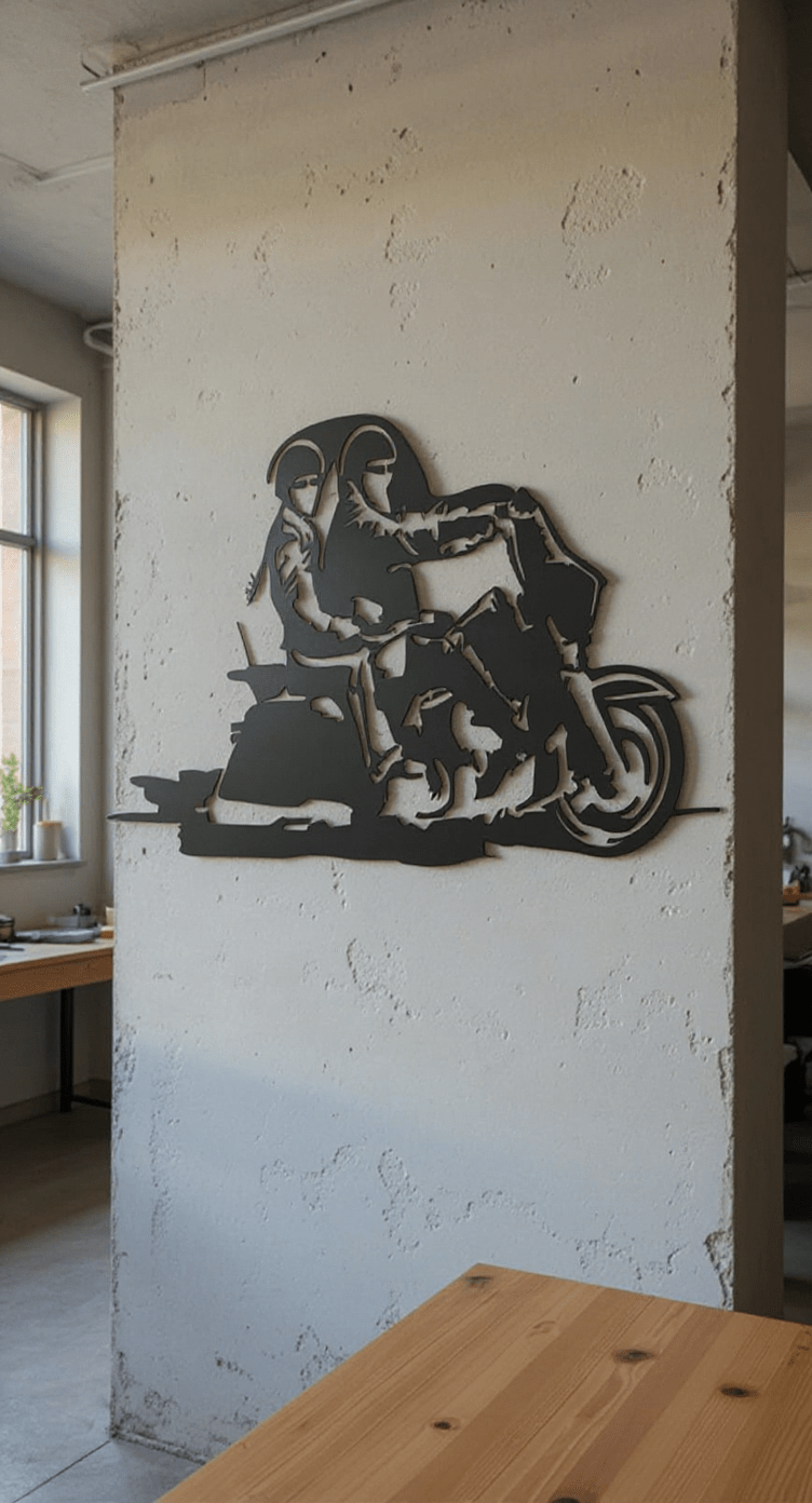 2 - Up on Harley Wall Art Metal Sign 28x15, 14 - Gauge Steel - SRT Metalworks