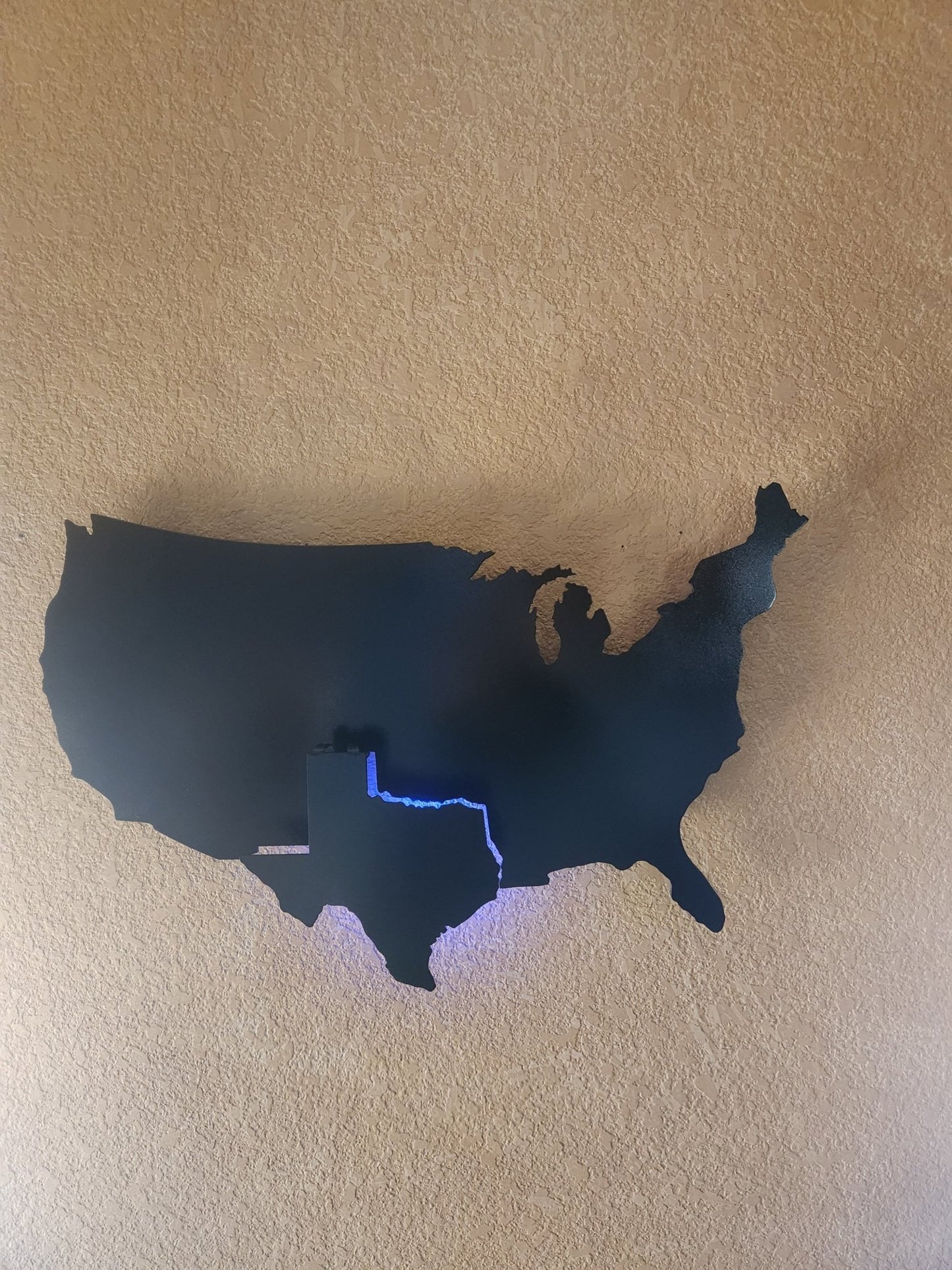 3D Texas USA – Hand-Painted 14-Gauge Steel Wall Art - SRT Metalworks
