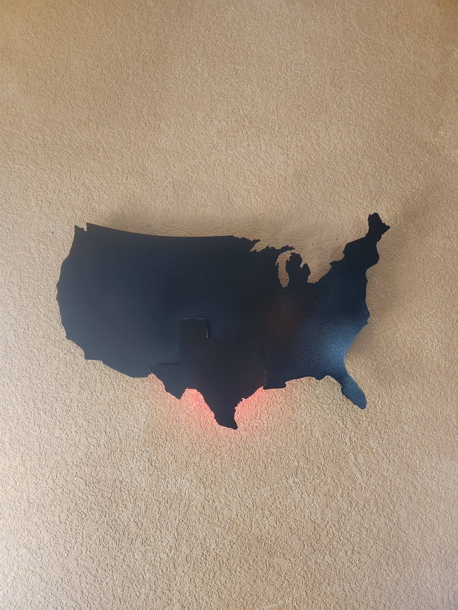 3D Texas USA – Hand-Painted 14-Gauge Steel Wall Art - SRT Metalworks