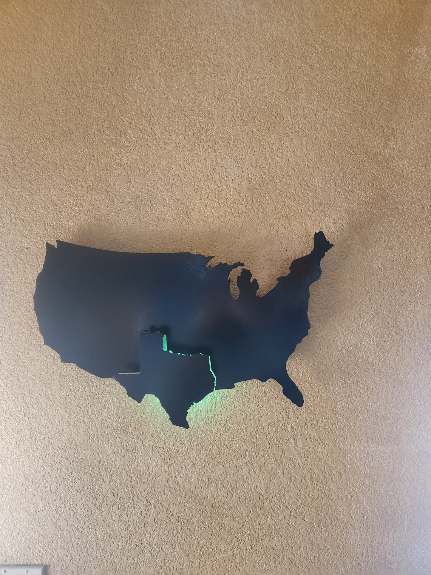 3D Texas USA – Hand-Painted 14-Gauge Steel Wall Art - SRT Metalworks