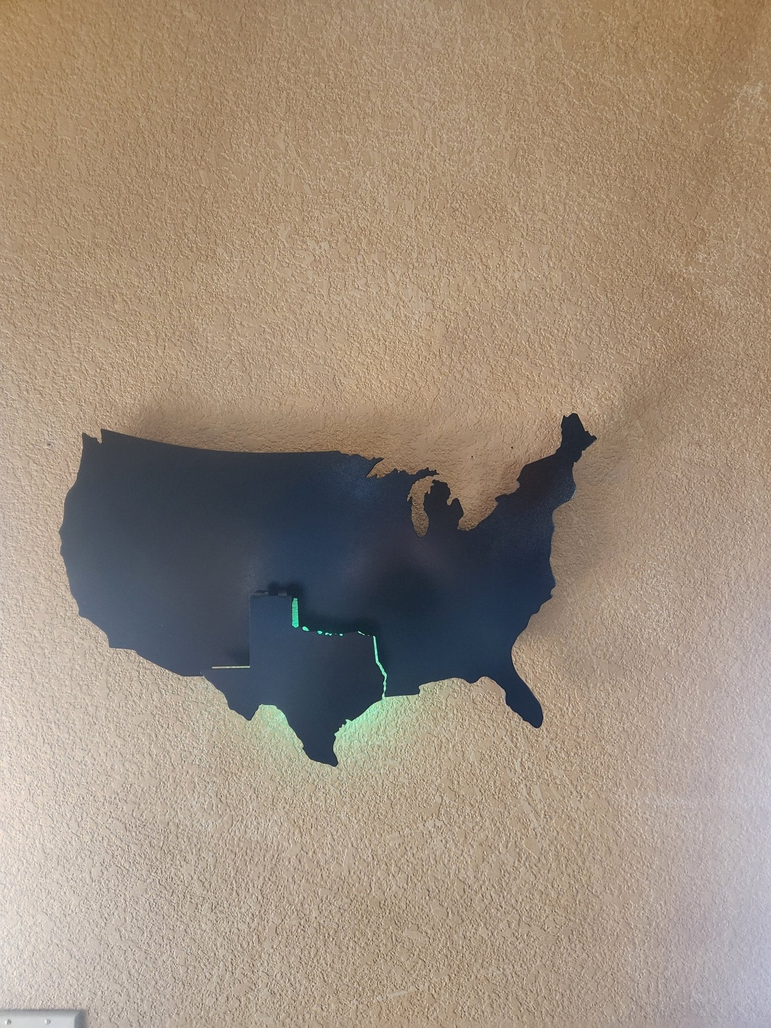 3D Texas USA – Hand-Painted 14-Gauge Steel Wall Art - SRT Metalworks