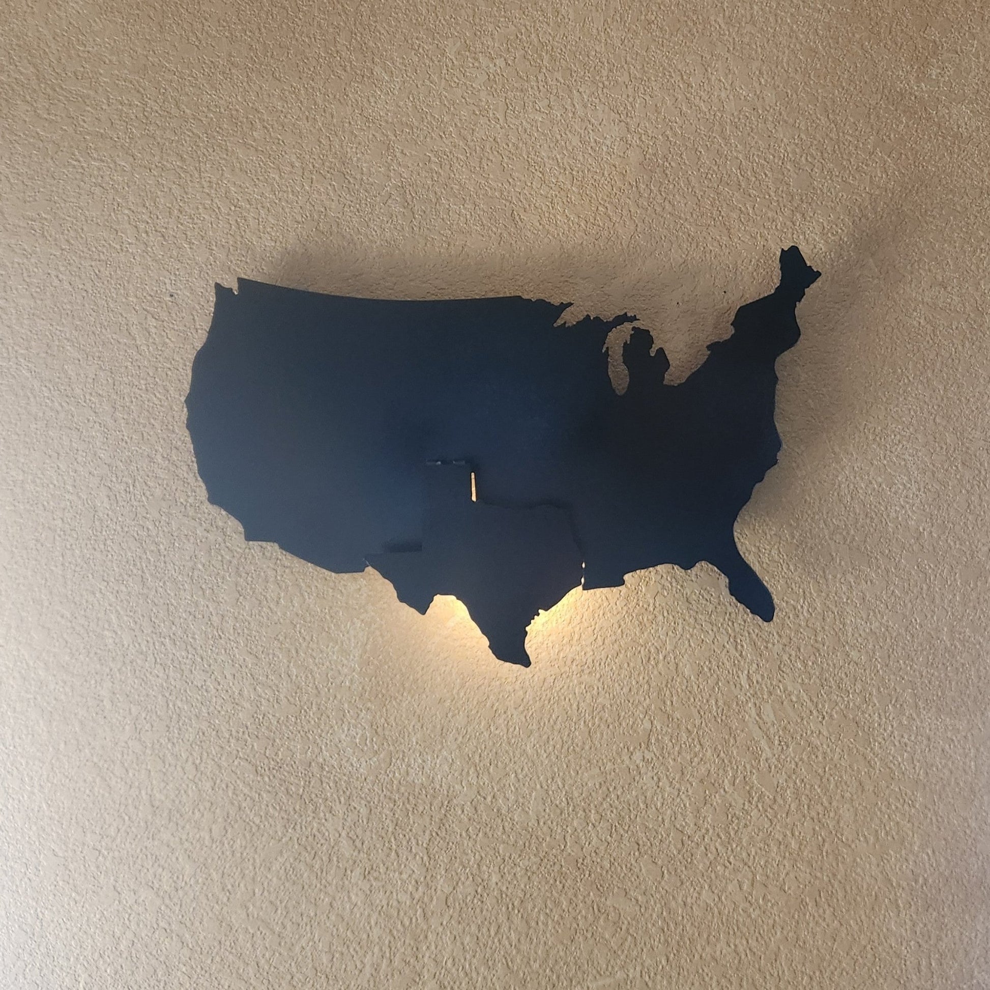3D Texas USA – Hand-Painted 14-Gauge Steel Wall Art - SRT Metalworks