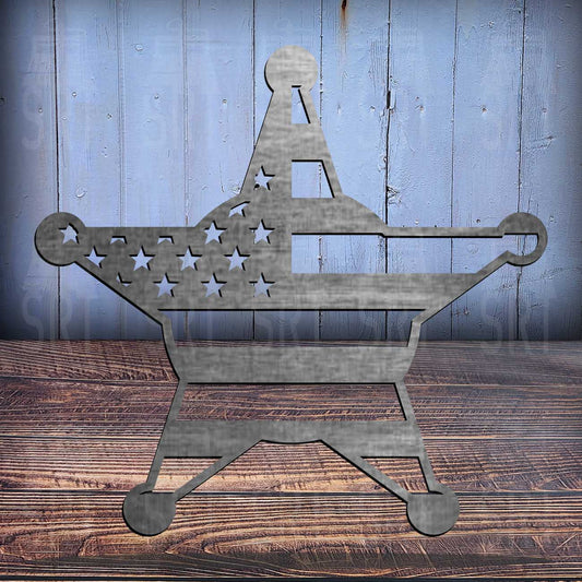American Flag Sheriff Star - SRT Metalworks