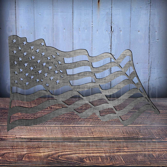 American Flag Waving - SRT Metalworks