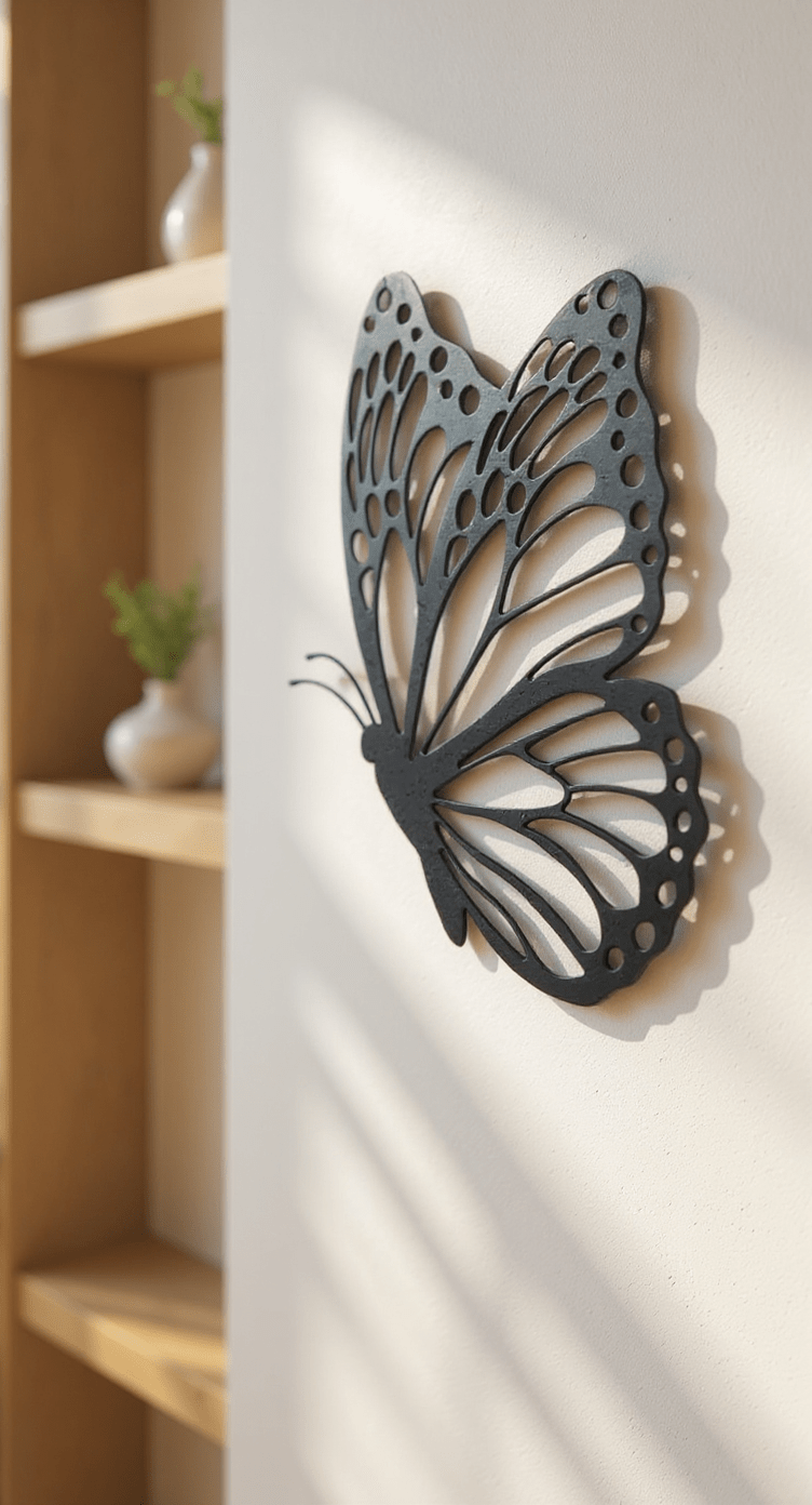 Butterfly 14 - Gauge Steel Metal Wall Art, Painted Options Available - SRT Metalworks