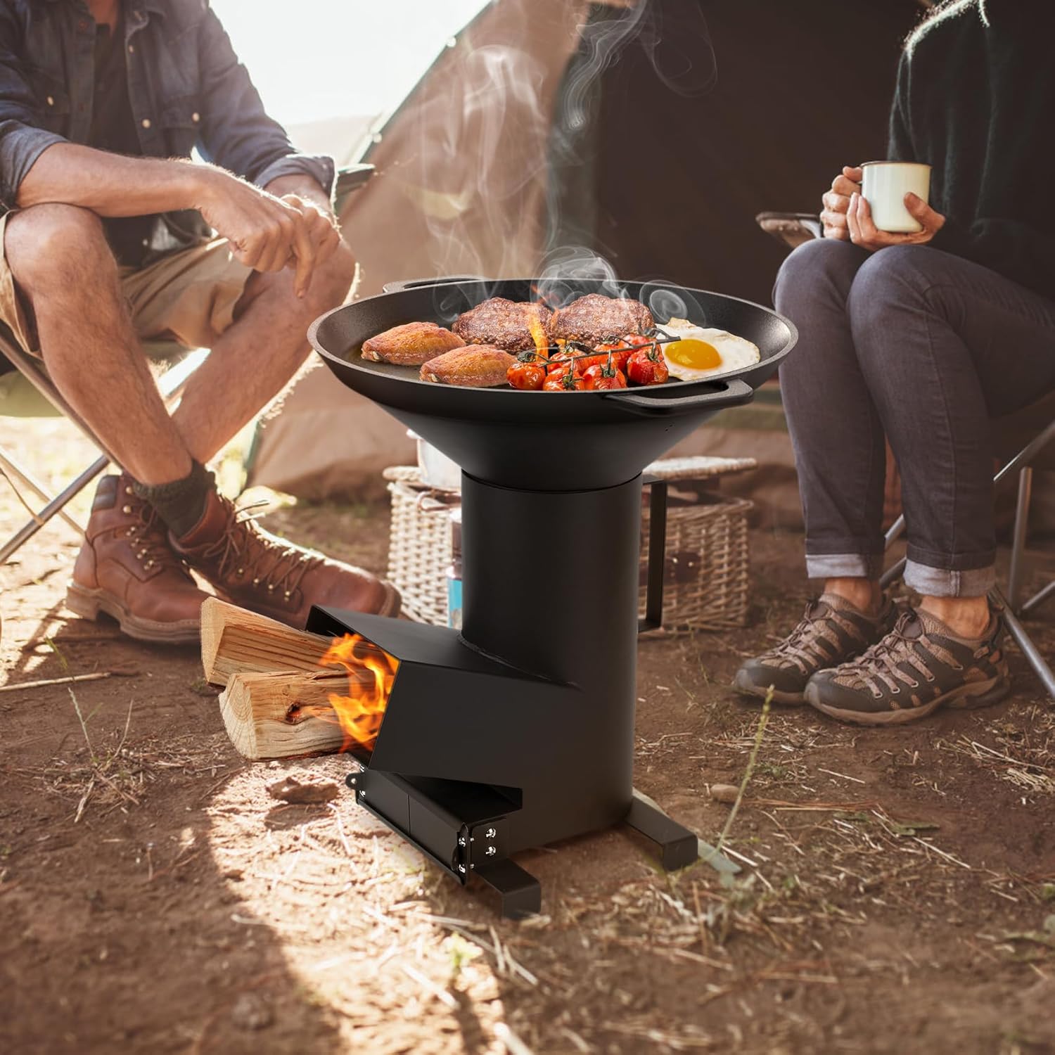Cast Iron Griddle Pan for Rocket Stoves and Outdoor Cooking - SRT Metalworks