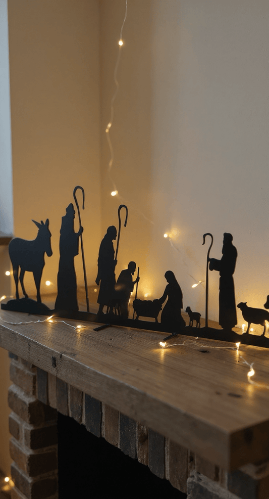 Christmas Nativity, One - Piece 14 - Gauge Steel Display Art, Raw or Painted Options - SRT Metalworks