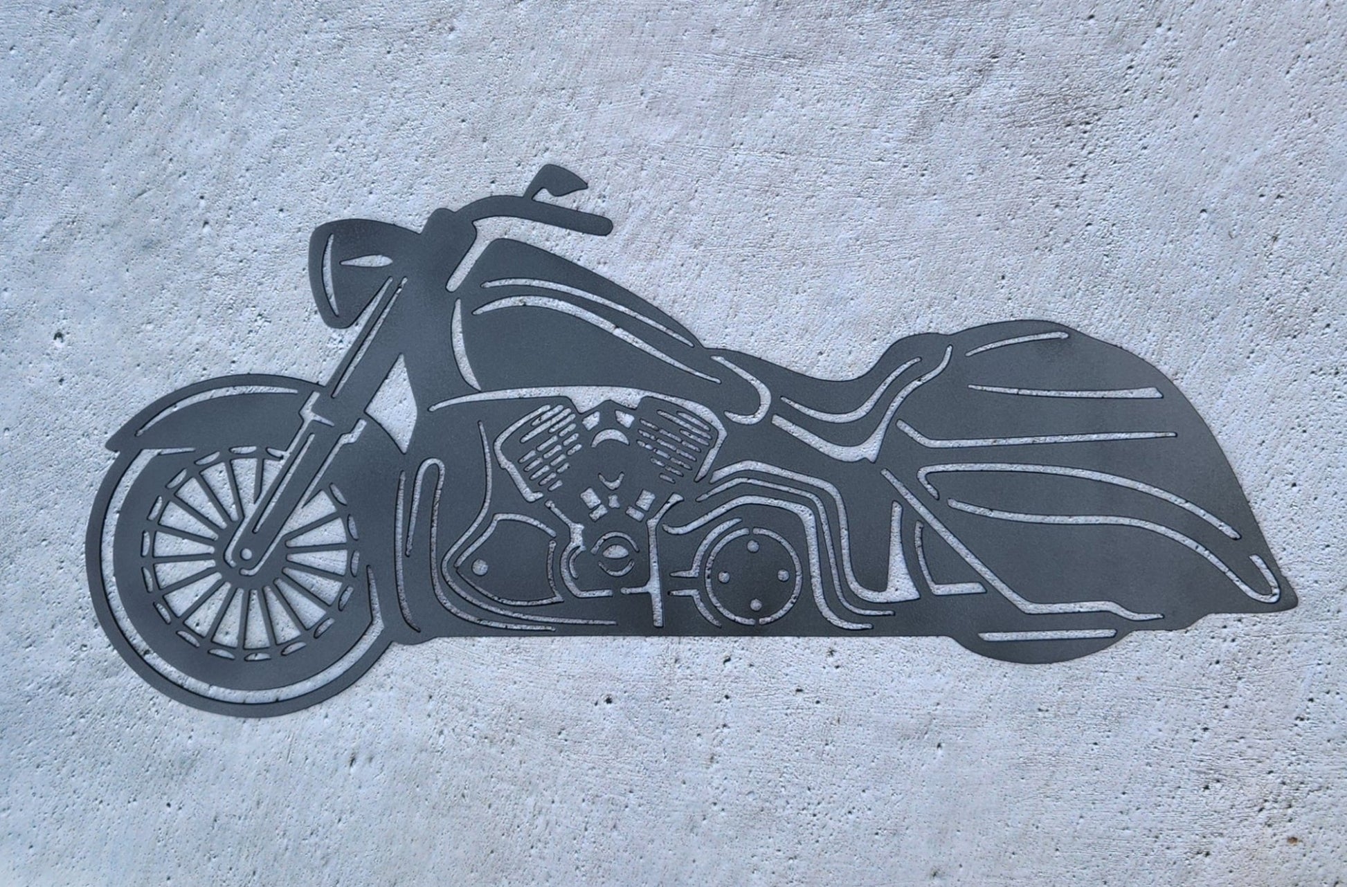 Custom Bagger Cruiser Metal Wall Art, 14 - Gauge Steel - SRT Metalworks