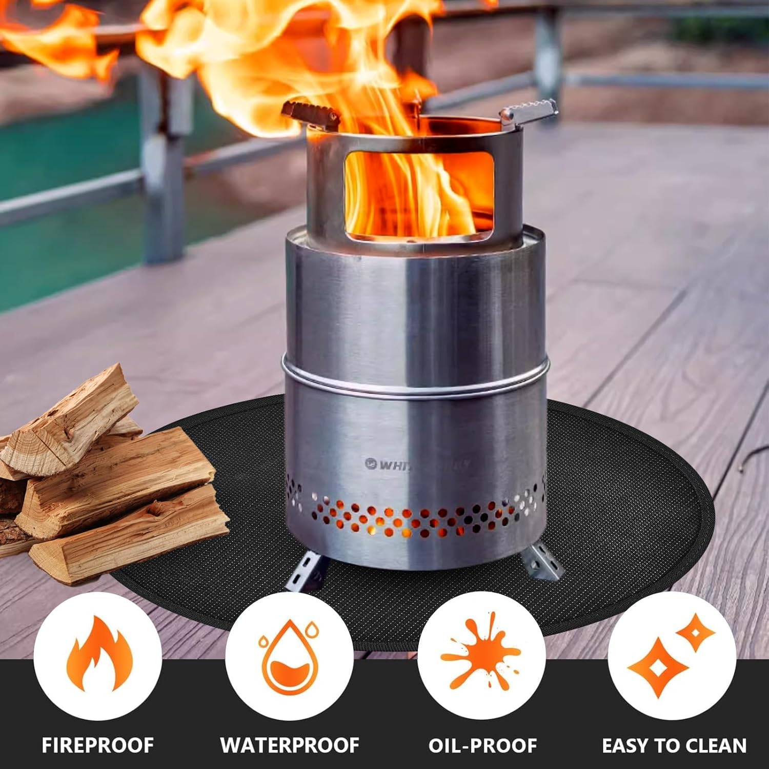 Fireproof Ground Mat for Rocket Stoves and Fire Pits - SRT Metalworks