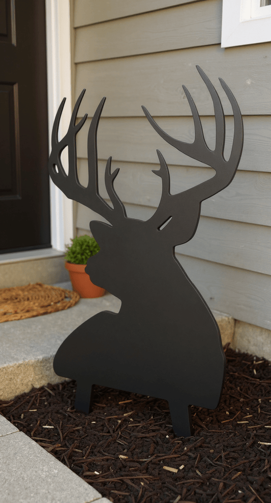 Laying Buck Yard Art 28x48, 14 - Gauge Steel - SRT Metalworks