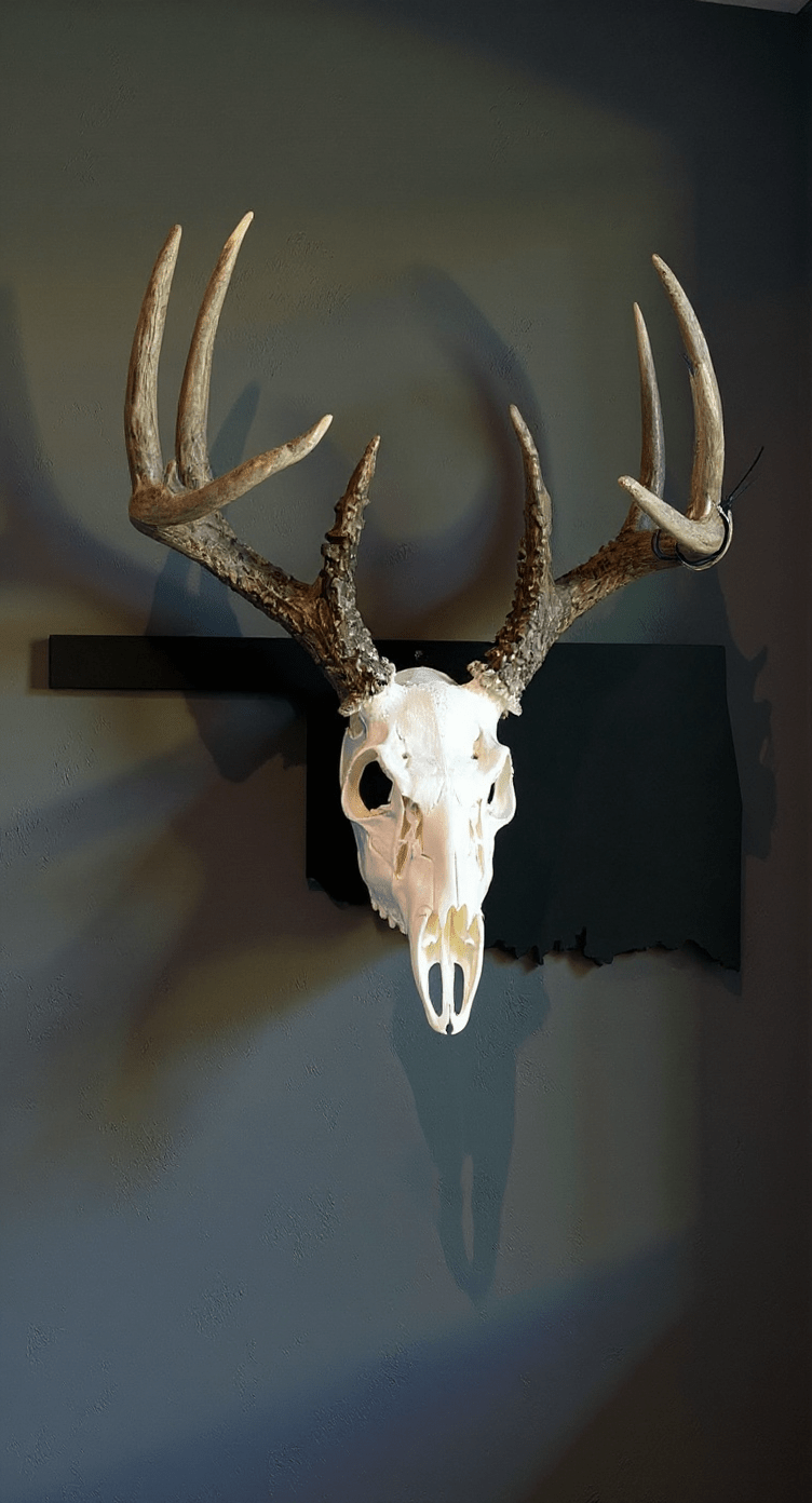Oklahoma Euro Mount Skull Hanger – Hand - Painted 14 - Gauge Steel - SRT Metalworks
