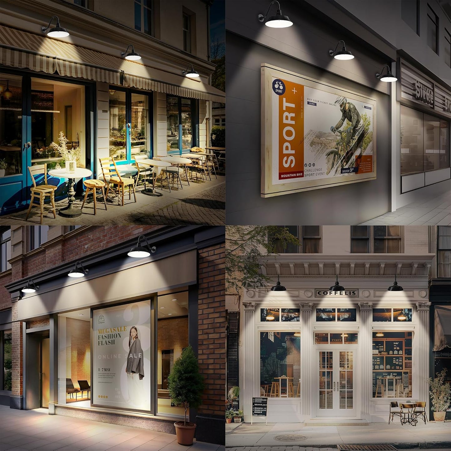 Outdoor Gooseneck Barn Light for Signs and Metal Displays - SRT Metalworks