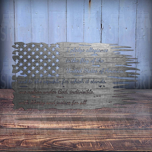 Pledge of Allegiance Flag - SRT Metalworks