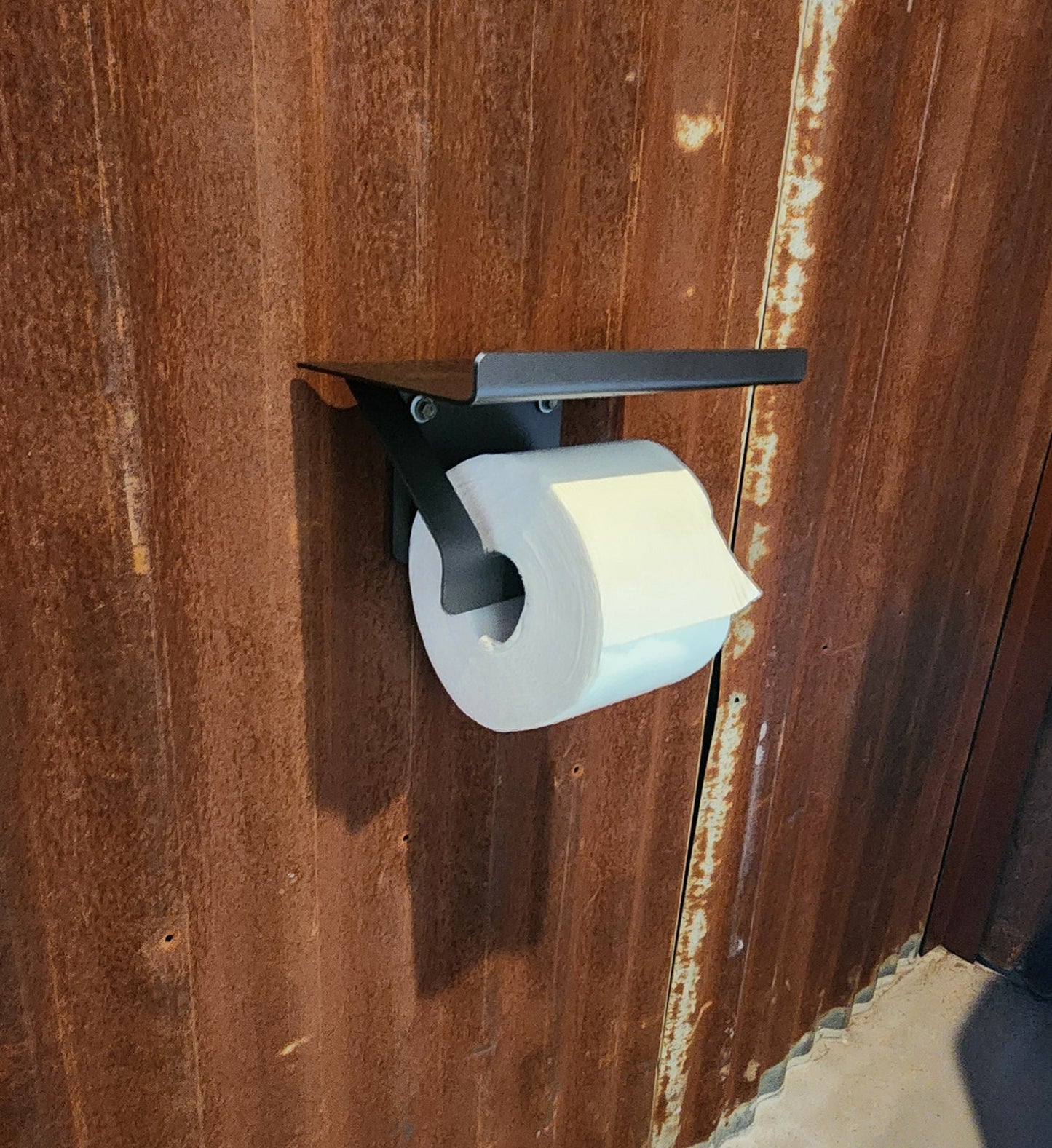 Shelf and Toilet Paper Holder - SRT Metalworks