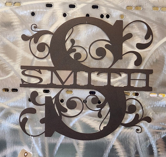 Split Scroll Monogram - SRT Metalworks