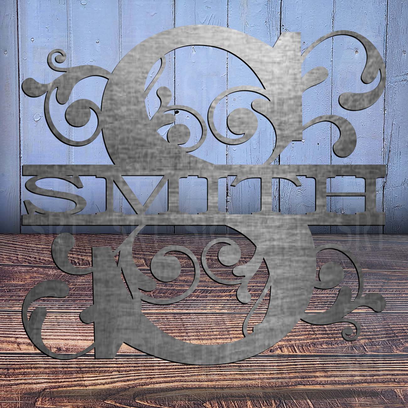 Split Scroll Monogram - SRT Metalworks