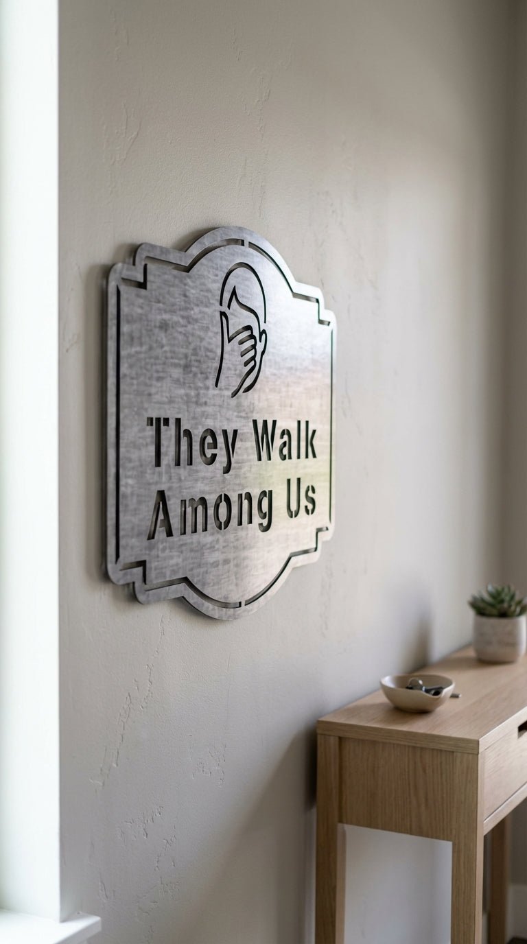 They Walk Among Us – Hand - Painted 14 - Gauge Steel Wall Art - SRT Metalworks