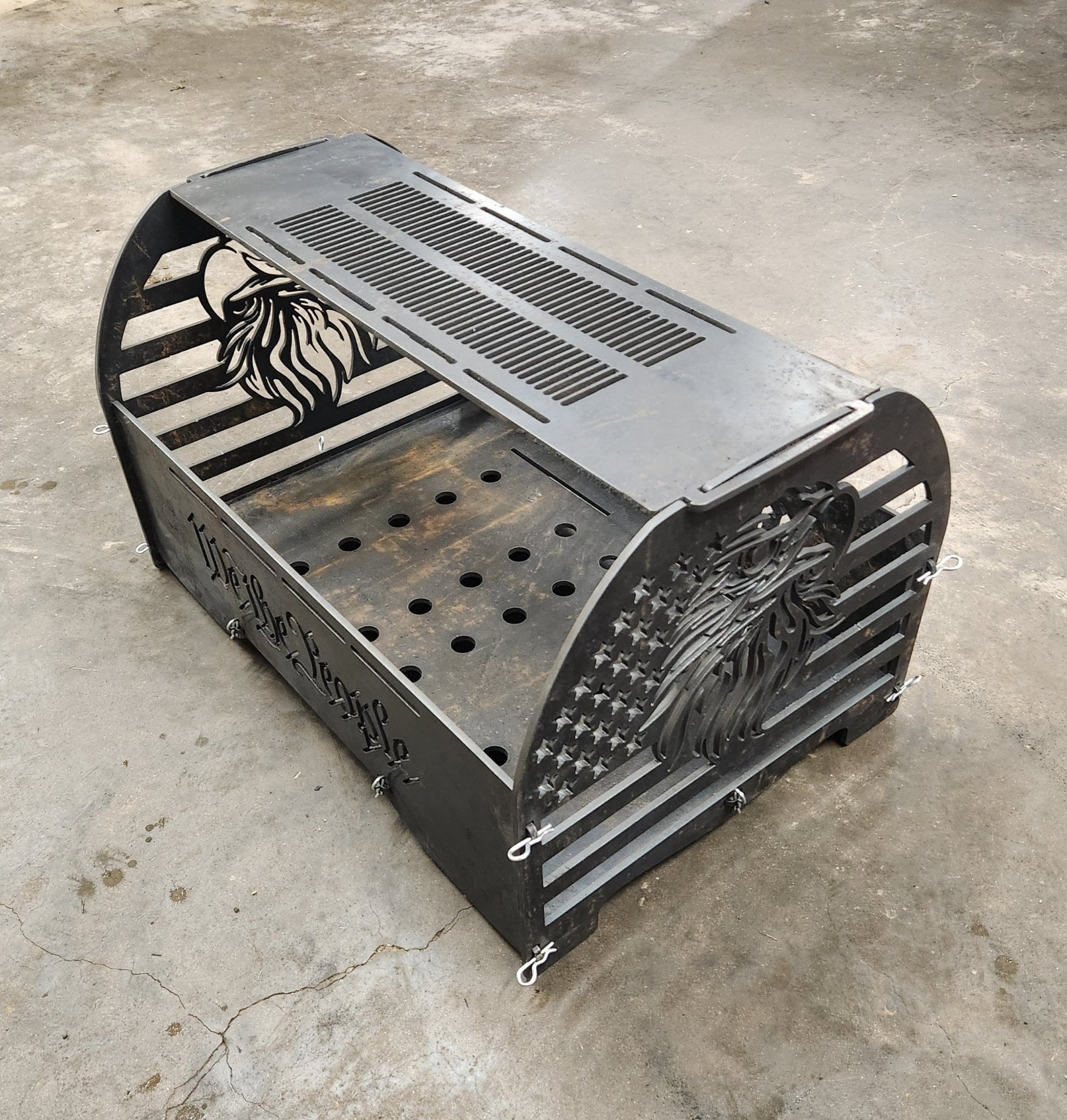 We The People Fire Pit – .250" Hand - Built Steel Fire Pit - SRT Metalworks