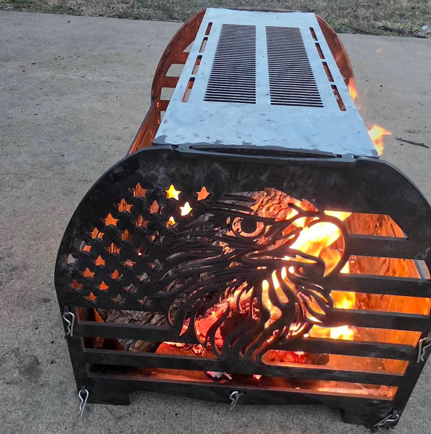 We The People Large Fire Pit – .250" Hand - Built Steel Fire Pit - SRT Metalworks