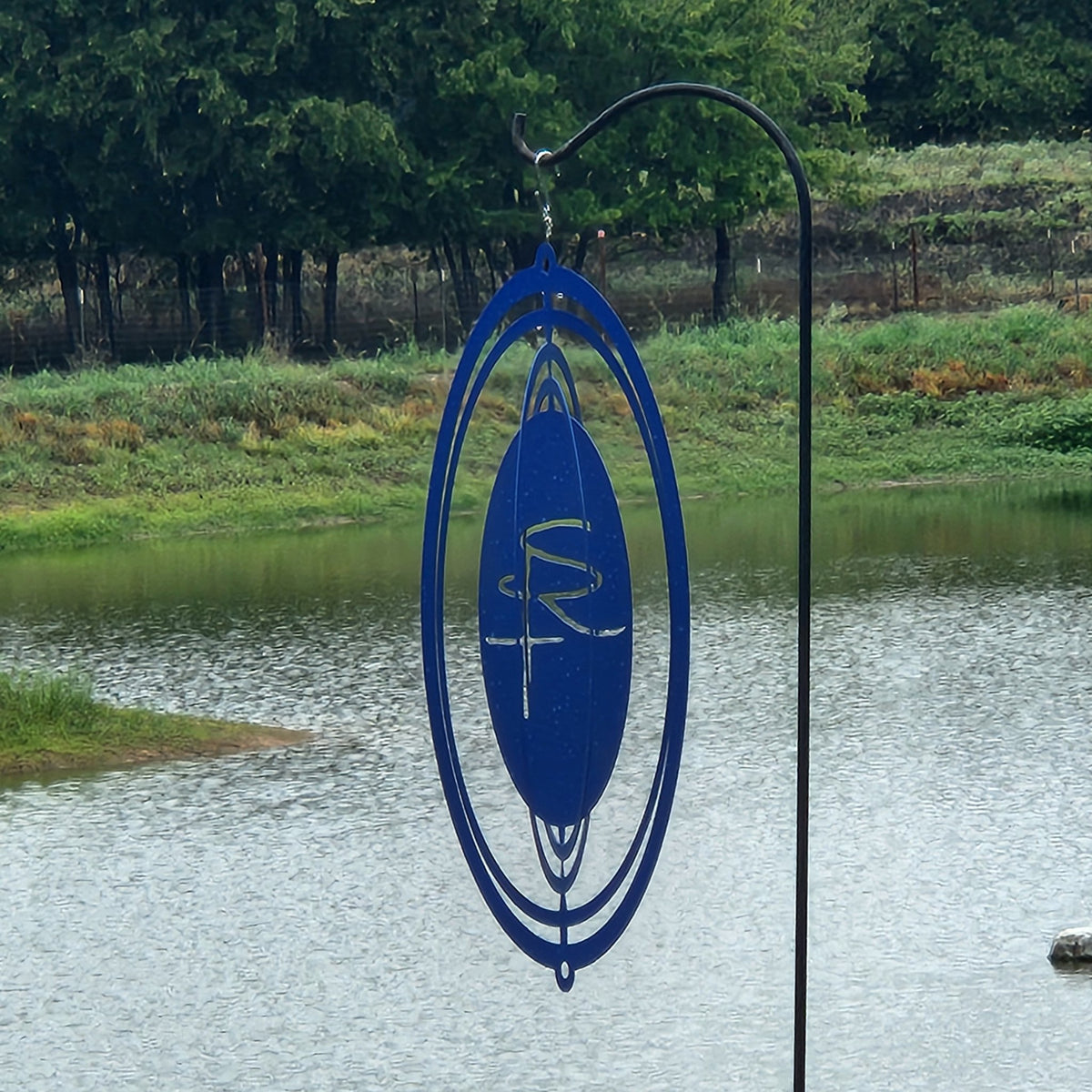 Wind Spinner 18x17 Custom Center Design, 14-Gauge Steel, Hanging Swivel Included - SRT Metalworks