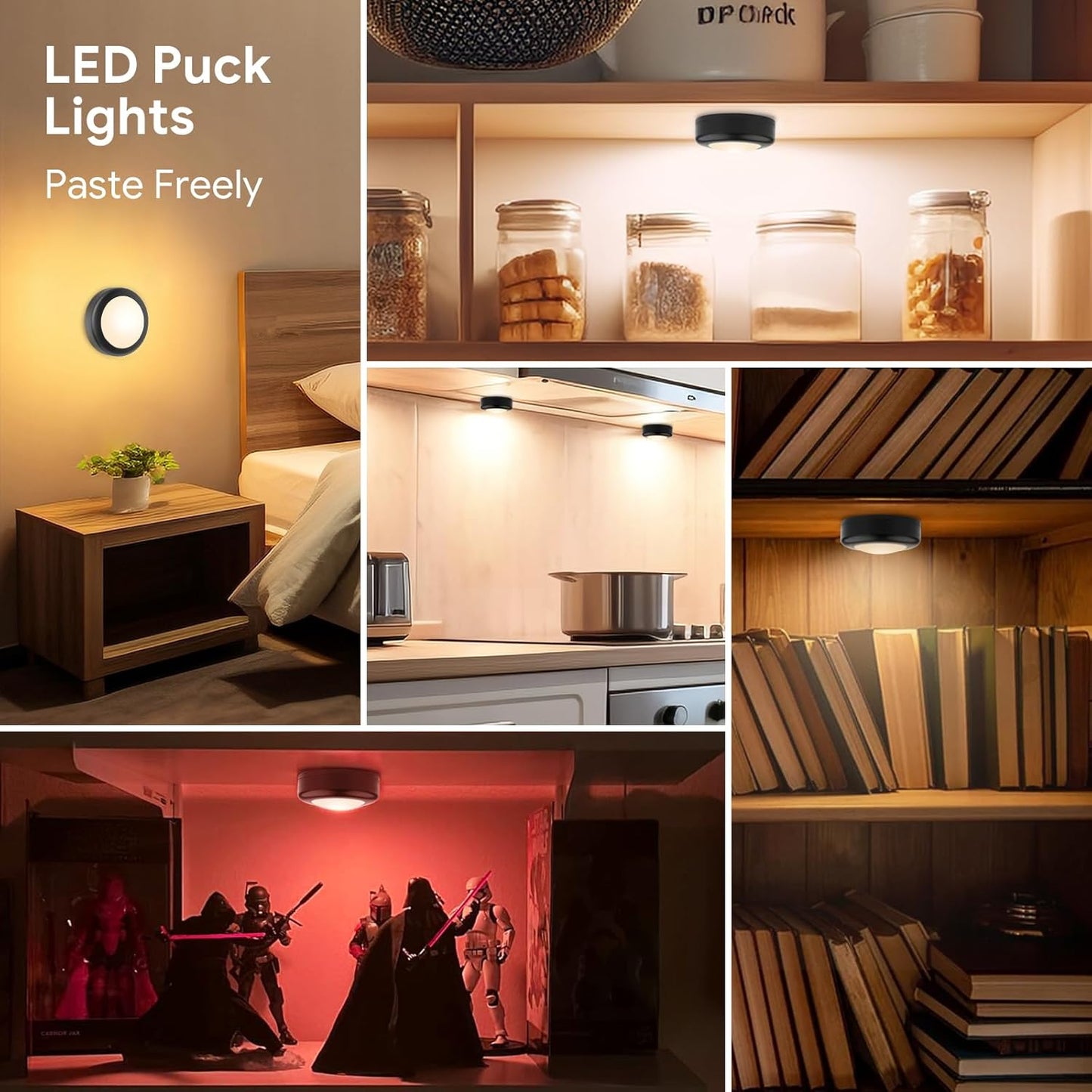 Wireless LED Puck Lights for Metal Art and Displays - SRT Metalworks