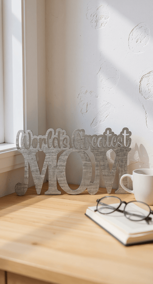 World’s Greatest Mom, 14 - Gauge Steel Painted Metal Sign - SRT Metalworks
